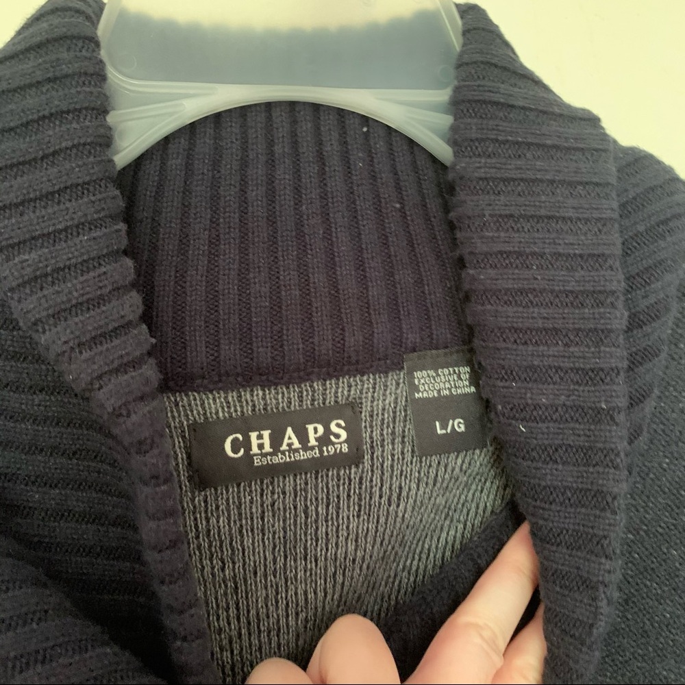 Chaps Blue Sweater - Picture 3 of 3